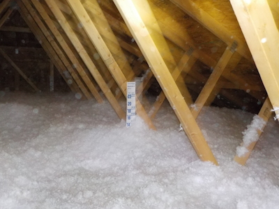 Blown-in Attic Insulation Before Pic