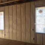 room with spray foam insulation